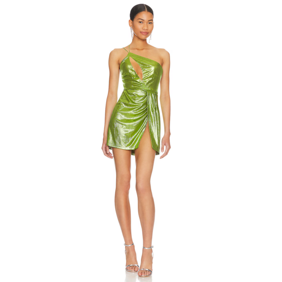 Superdown Claudette Cut Out Dress in Green - Picture 2 of 6